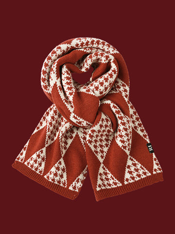 Airchics écharpe carreaux jacquard femme noël rouge